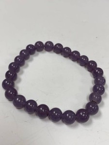 Jay King Purple Bead Stretch Bracelet Sterling Silver w Original Box