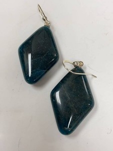 Jay King Sterling Silver Freeform Gemstone Drop Earrings Boxed