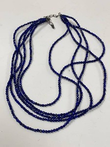 Jay King Lapis Lazuli Faceted Multi-Strand Necklace Sterling Silver w Box