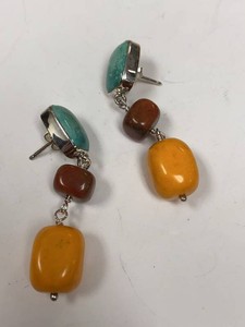Jay King 925 Sterling Silver Multistone Dangle Earrings w Box