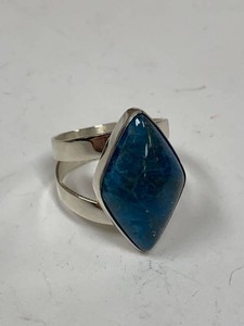 Jay King Sterling Silver Blue Stone Statement Ring w Box Approx. 9