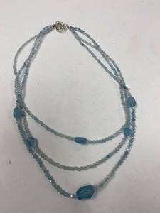 Jay King Sterling Silver Blue Gemstone Multi-Strand Necklace w Box