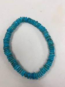 Jay King Mine Finds Turquoise Heishi Stretch Bracelet Sterling Silver