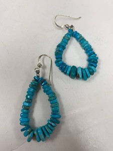 Jay King Mine Finds Turquoise Teardrop Earrings Sterling Silver Boxed