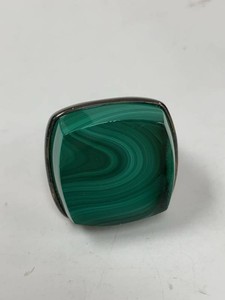 Jay King Malachite Sterling Silver Statement Ring with Original Box