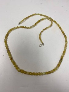 Jay King Sterling Silver Yellow Stone Bead Necklace w HSN Box