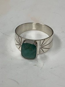 Mine Finds Jay King Sterling Silver Green Stone Ring Original Box