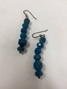 Jay King Sterling Silver Turquoise Bead Dangle Earrings with Box