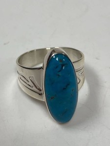 Jay King Mine Finds Sterling Silver Turquoise Ring Approx. Size 9 with Box