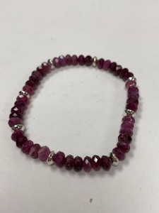 Jay King Mine Finds Ruby Stretch Bracelet Sterling 925 With Box