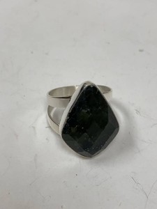 Jay King Mine Finds Sterling Silver Green Stone Ring Approx Size 9