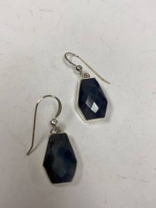 Jay King Mine Finds Sterling Silver Faceted Blue Drop Earrings w HSN Box