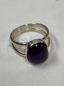 Jay King Sterling Silver Amethyst Cabochon Ring Approx Size 9 Box