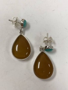 Jay King Mine Finds Sterling Silver Gemstone Dangle Earrings w Original Box