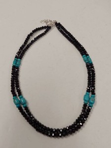 Jay King Mine Finds Turquoise Black Double-Strand Necklace w Box