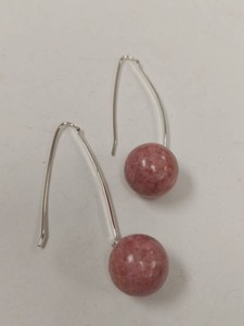 Jay King Mine Finds Sterling Silver Pink Gemstone Drop Earrings w Box