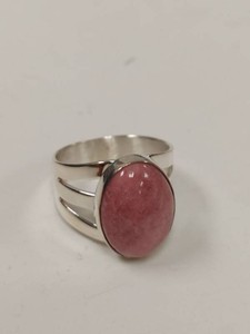 Jay King Mine Finds Sterling Silver Pink Cabochon Ring Approx Size 10
