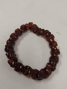 Jay King Cognac Amber Sterling Silver Double Strand Bracelet w HSN Box