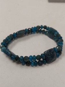 Jay King Mine Finds Sterling Blue Gemstone Stretch Bracelet with Box