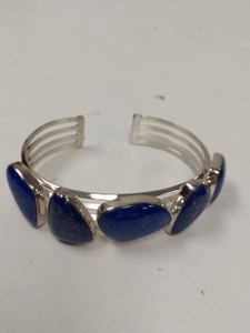 Jay King Sterling Silver Lapis Lazuli Open Cuff Bracelet w Original Box