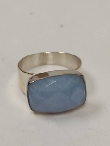 Jay King Sterling Silver Wide Band Blue Gemstone Ring Approx Size 10 w Box