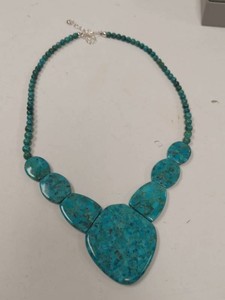 Jay King Sterling Silver Turquoise Statement Necklace w Box