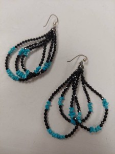 Jay King Turquoise Necklace & Beaded Dangle Earrings with Box