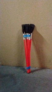 7 orange select brooms