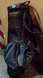 Black navy blue golf bag