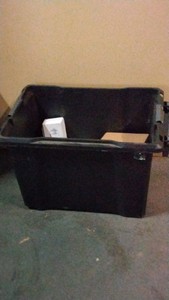 open top black tote