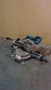 Blue  corded sliding compound miter saw