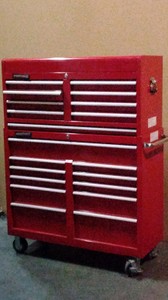 large red tool chest