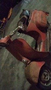 Vintage red Vespa