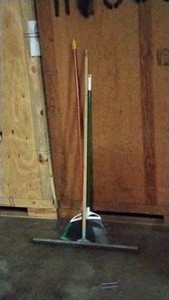 2 brooms and push broom