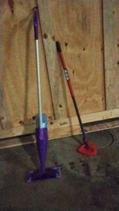 mop handle and a swifter mop