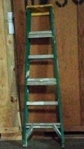 6ft green ladder