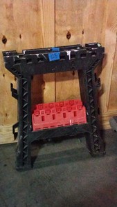 2 BAUER 32 in. Polypropylene Folding Sawhorse