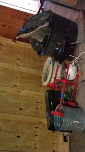 boom box and assortment of outdoor items