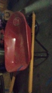 red ACE wheelbarrow