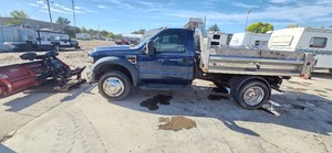 2008 Ford F-550 Super Duty XL 4x4 6.4L Diesel Dump Truck with Western Snowplow and Salter