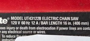 Homelite electric chainsaw