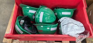 Green hard hats - NEW