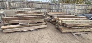 Lot of 10 - 6 x 6 x 8 Green Treated Landscape Timbers