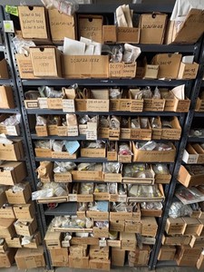 Aviation Electrical Connectors & Metal Shelving Mixed Lot - 36 X 12 X 72 in