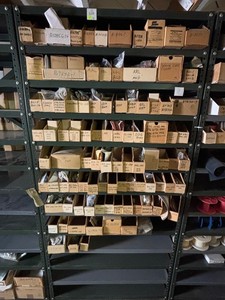 Aviation Instrument Indicators, Lights & Bulbs With Shelving Unit - Mixed Lot