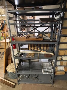 Metal Shelving Unit & Wire Baskets Mixed Lot - 36 X 18 X 72 in