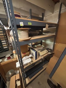 Industrial Steel Shelving Unit With Assorted Contents - 48 X 24 X 84 in