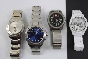 Movado, Bulova Harley-Davidson, Swiss Army & Disney Watch - 4 Watches