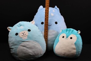 Squishmallows Loch Ness Monster, Goat & Squirrel Plush (Lot of 3)