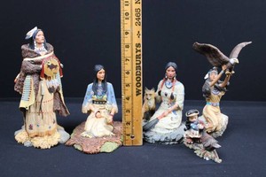 Native American-Themed Figurine Mixed Lot (Lot of 5)